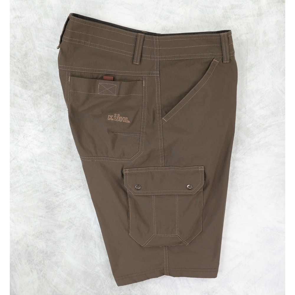 Kuhl Renegade Cargo Shorts Mens 30 Brown Nylon Stretch Hiking Outdoor 5136
